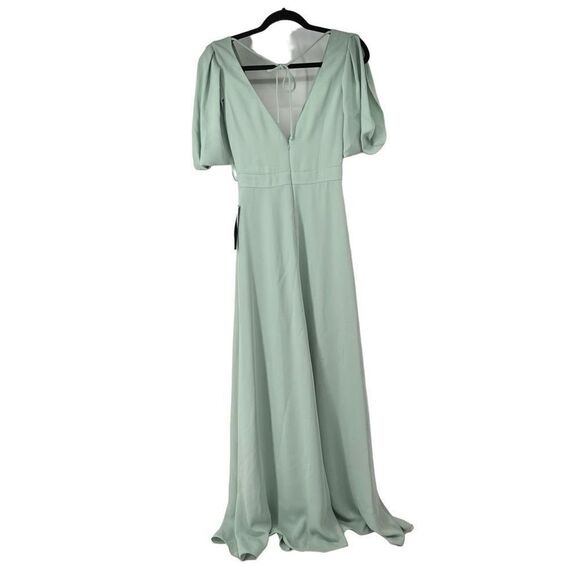 J. Crew‎ Dusty Shale Green Felicity Long Gown Dress Style b6547 Sz 00 NWT - Picture 4 of 16